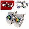 3409 Srebrne kolczyki Austrian Crystal pozłacane białym złotem wiszące